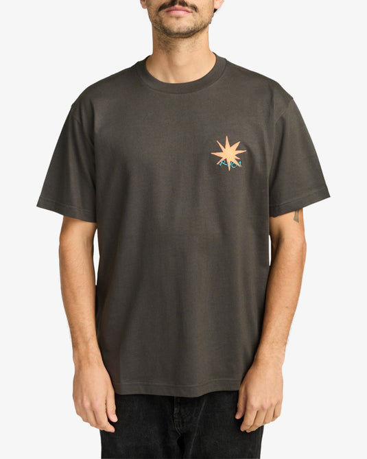 RVCA Men's Pegasus T-Shirt Pirate Black EVYZT00294-PTK