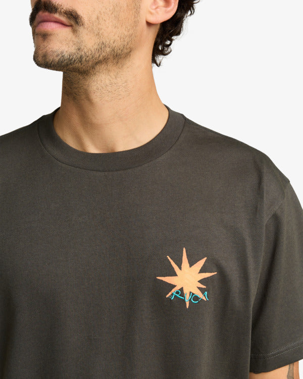 Load image into Gallery viewer, RVCA Men's Pegasus T-Shirt Pirate Black EVYZT00294-PTK
