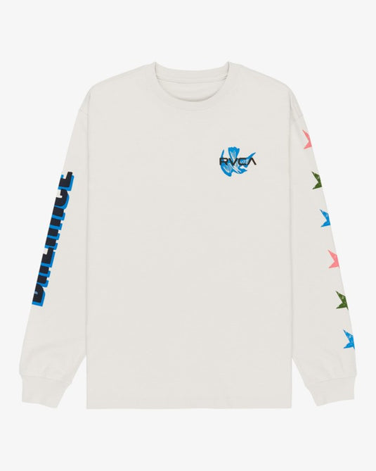 RVCA Men's Antonia Figueiredo Bonhomme Long Sleeve T-Shirt Ceramic EVYZT00313-CER