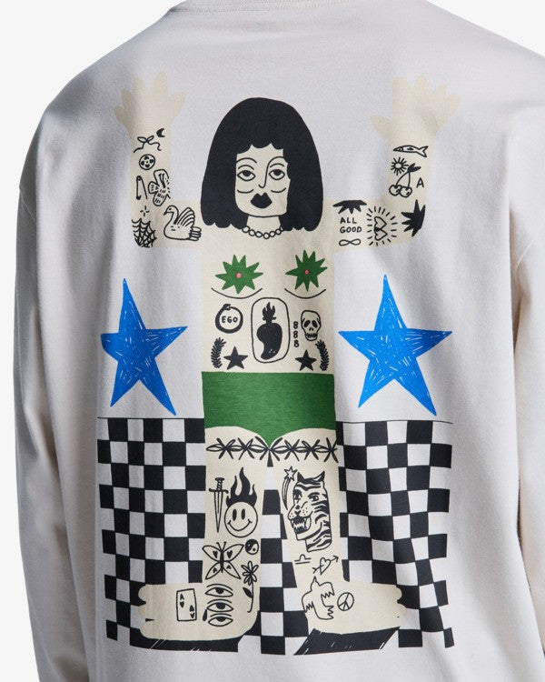 Load image into Gallery viewer, RVCA Men's Antonia Figueiredo Bonhomme Long Sleeve T-Shirt Ceramic EVYZT00313-CER

