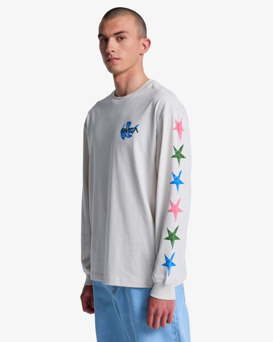 RVCA Men's Antonia Figueiredo Bonhomme Long Sleeve T-Shirt Ceramic EVYZT00313-CER