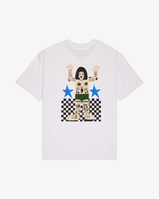 RVCA Men's Antonia Figueiredo Bonhomme T-Shirt White EVYZT00314-WHT