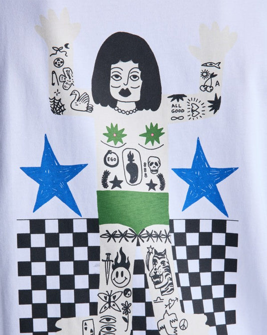RVCA Men's Antonia Figueiredo Bonhomme T-Shirt White EVYZT00314-WHT