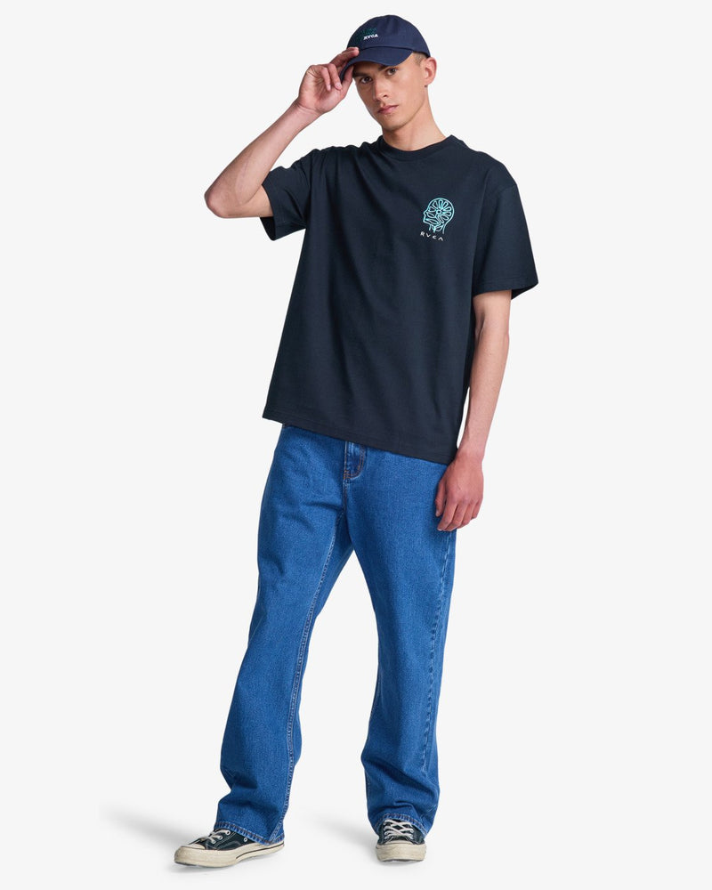 Load image into Gallery viewer, RVCA Men's In Nature Short Sleeve T-Shirt Black EVYZT00320-BLK
