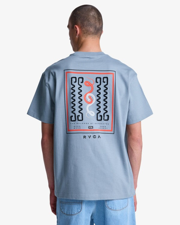 Load image into Gallery viewer, RVCA Men's Amaze Snake T-Shirt Monument EVYZT00321-MON
