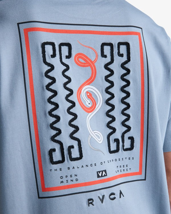 Load image into Gallery viewer, RVCA Men's Amaze Snake T-Shirt Monument EVYZT00321-MON
