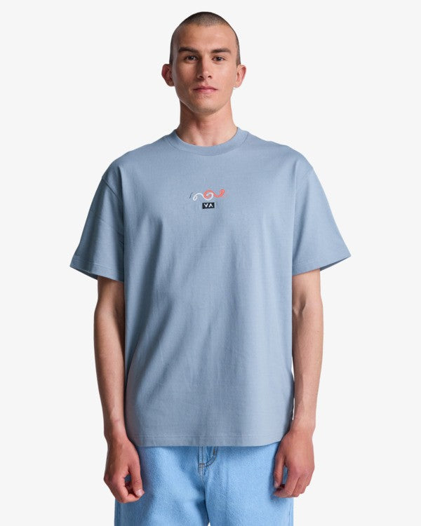 Load image into Gallery viewer, RVCA Men's Amaze Snake T-Shirt Monument EVYZT00321-MON
