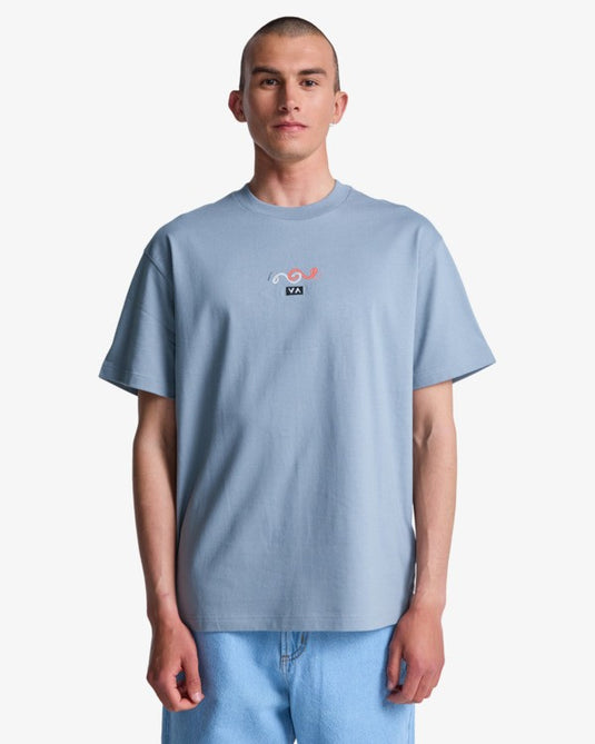 RVCA Men's Amaze Snake T-Shirt Monument EVYZT00321-MON