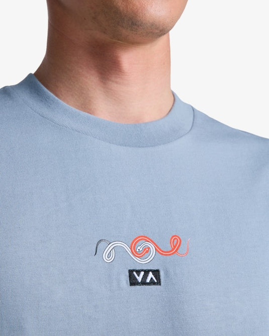 RVCA Men's Amaze Snake T-Shirt Monument EVYZT00321-MON
