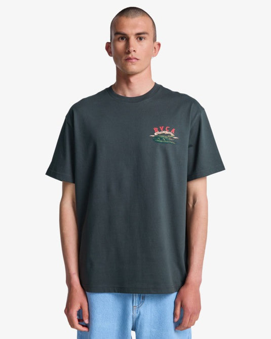 RVCA Men's Welcome To RVCA T-Shirt Pirate Black EVYZT00328-PTK