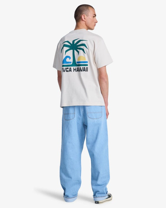 RVCA Men's Aloha T-Shirt Moonbeam EVYZT00330-SEZ0