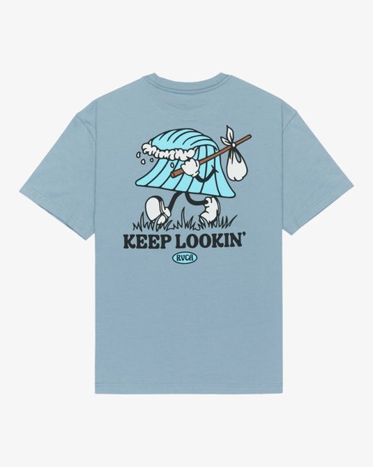 RVCA Men's Keep Lookin T-Shirt Lead EVYZT00336-SLK0