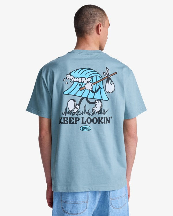 Load image into Gallery viewer, RVCA Men's Keep Lookin T-Shirt Lead EVYZT00336-SLK0
