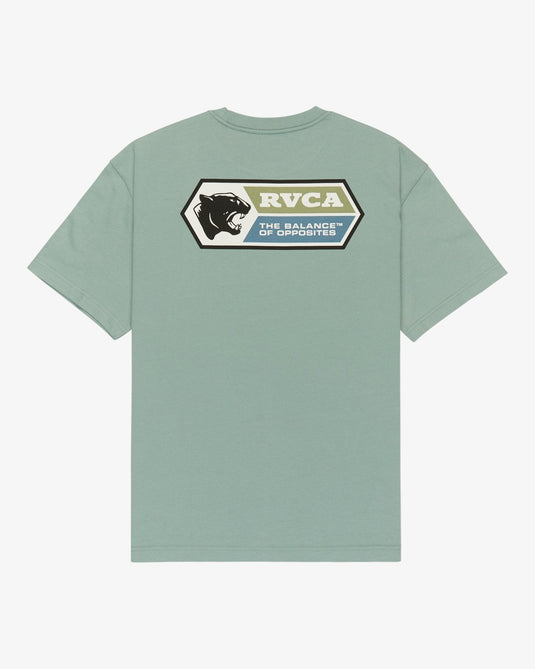 RVCA Men's Pantero Short Sleeve T-Shirt Lead EVYZT00333-SLK0