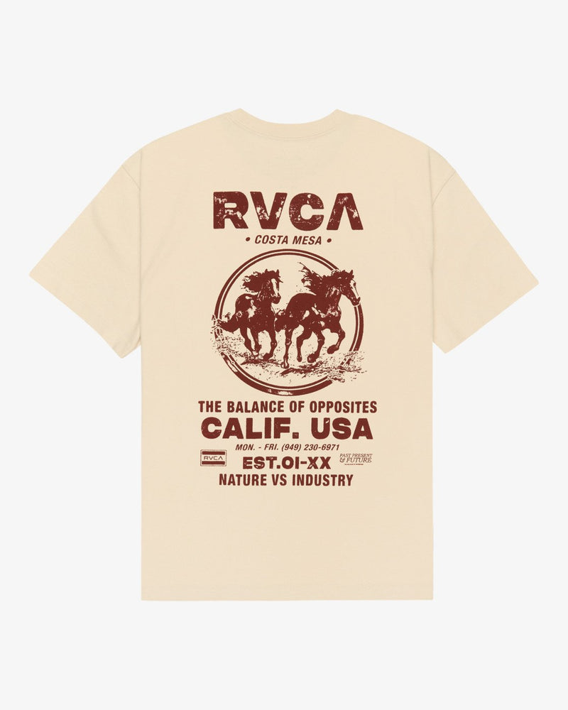 Load image into Gallery viewer, RVCA Men's Ride Free Short Sleeve T-Shirt Moonbeam EVYZT00337-SEZ0

