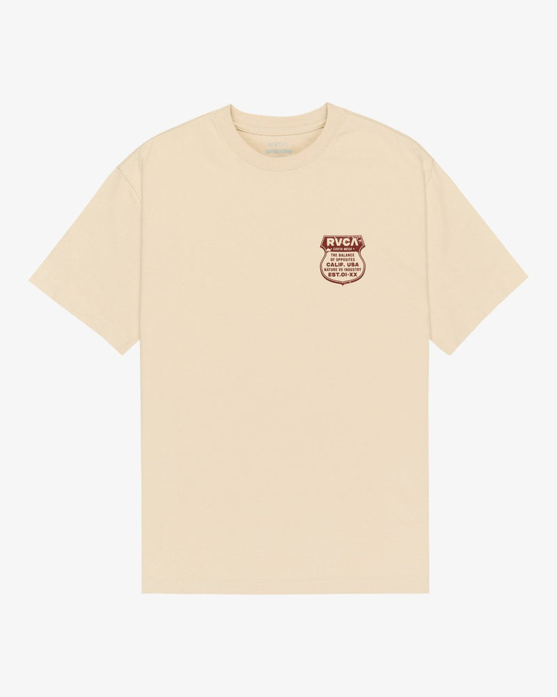 Load image into Gallery viewer, RVCA Men's Ride Free Short Sleeve T-Shirt Moonbeam EVYZT00337-SEZ0
