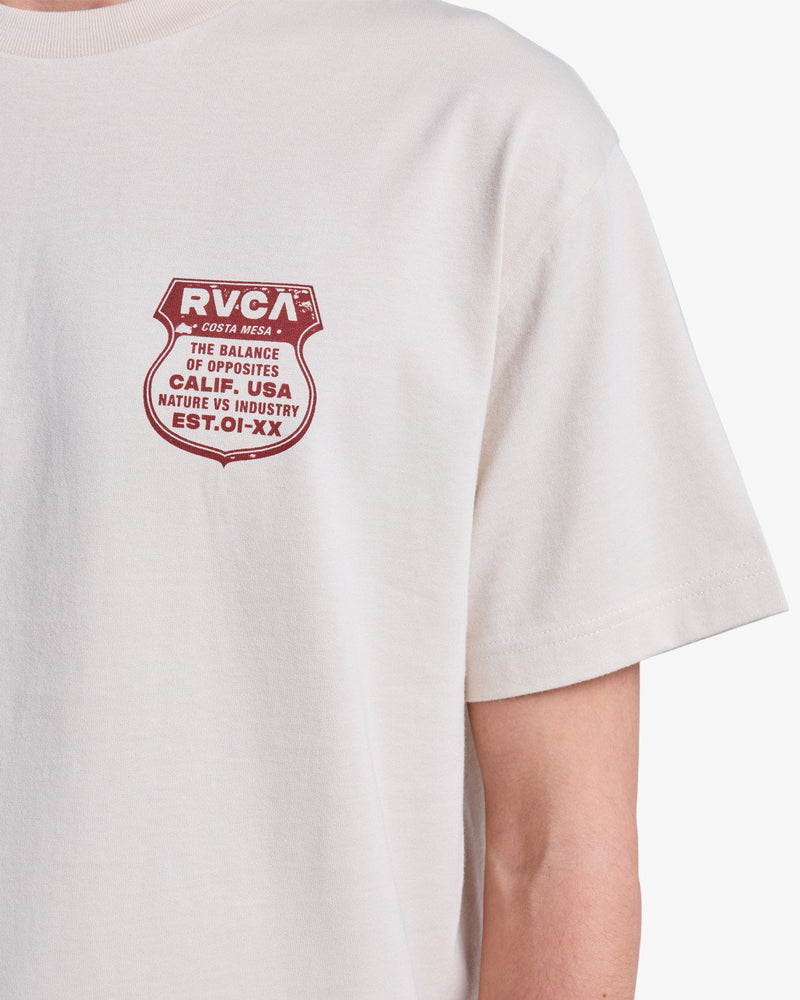 Load image into Gallery viewer, RVCA Men's Ride Free Short Sleeve T-Shirt Moonbeam EVYZT00337-SEZ0
