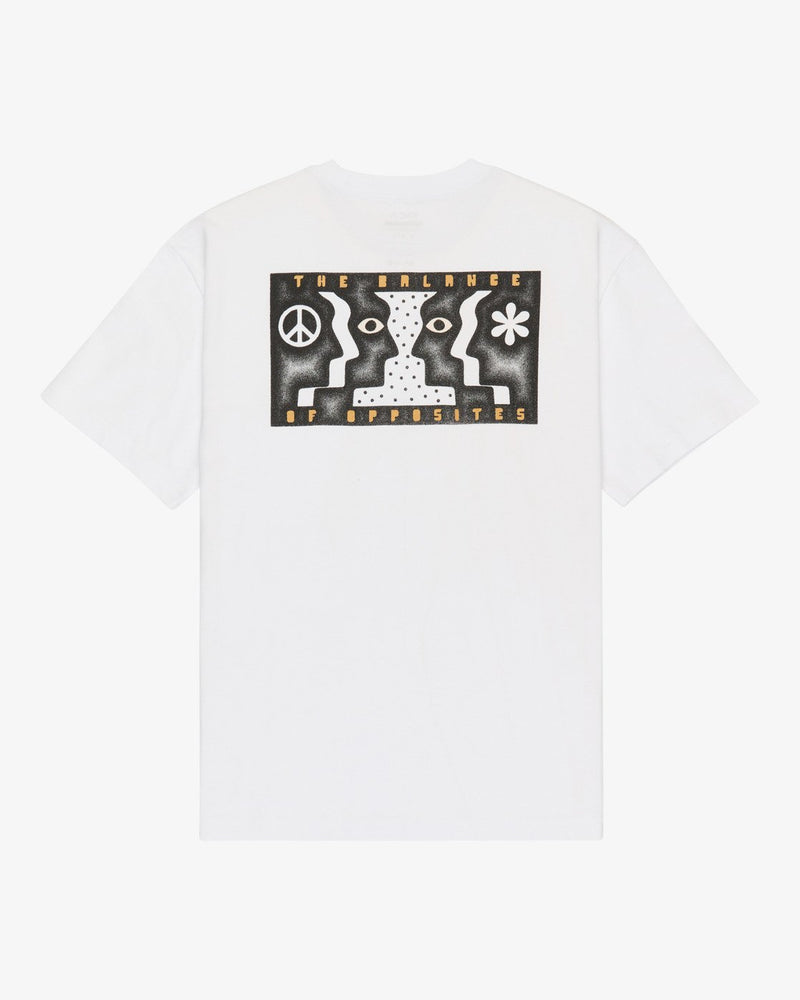 Load image into Gallery viewer, RVCA Men's Face To Face Short Sleeve T-Shirt White EVYZT00339-WHT
