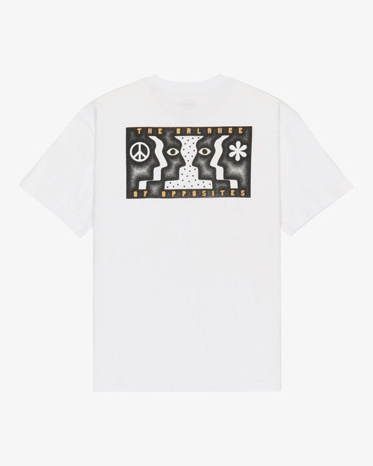 RVCA Men's Face To Face Short Sleeve T-Shirt White EVYZT00339-WHT