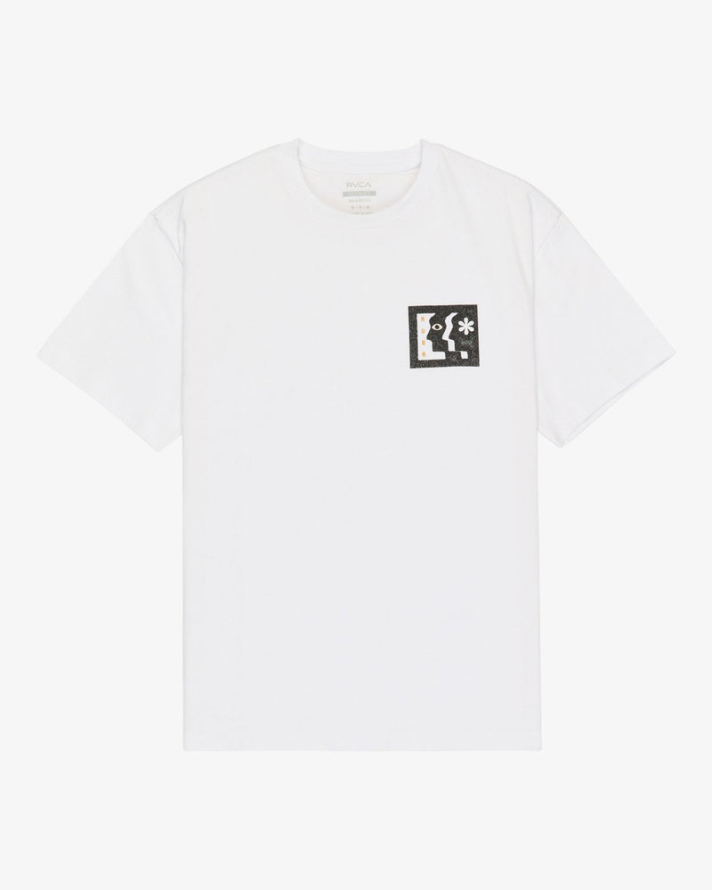 Load image into Gallery viewer, RVCA Men's Face To Face Short Sleeve T-Shirt White EVYZT00339-WHT
