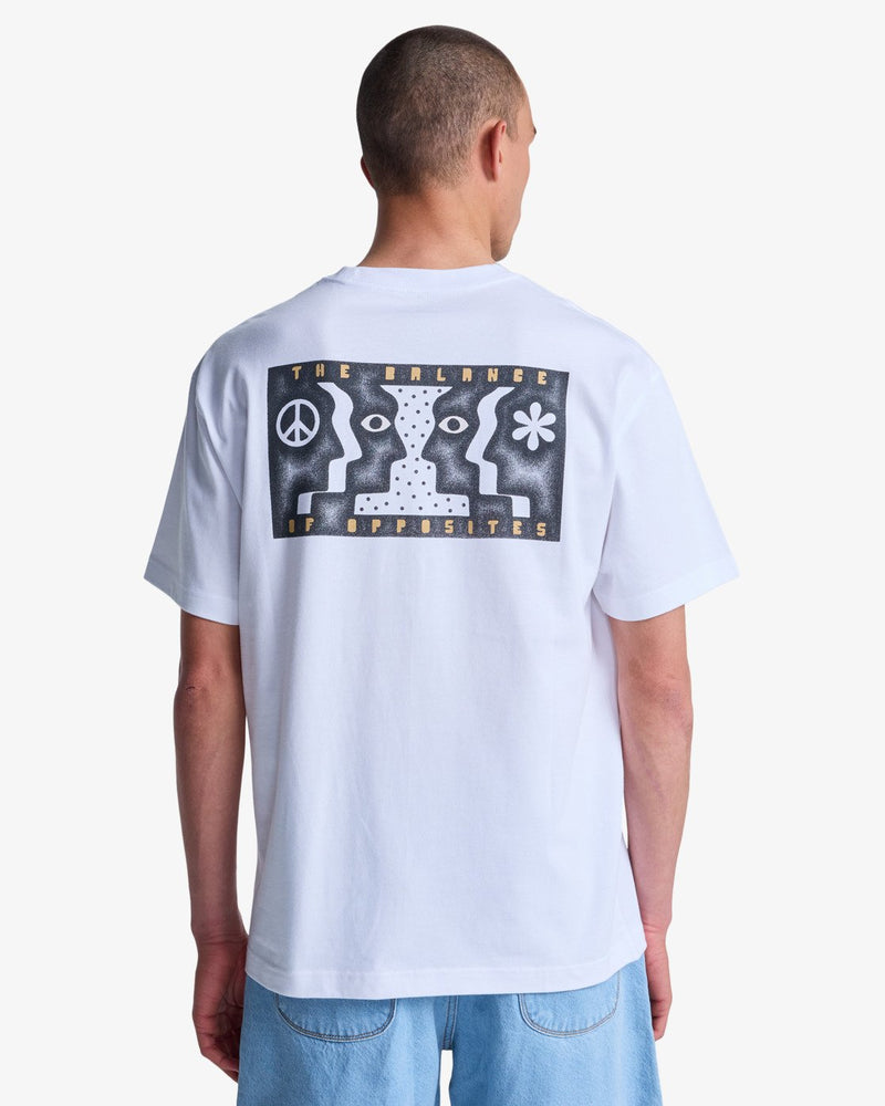 Load image into Gallery viewer, RVCA Men's Face To Face Short Sleeve T-Shirt White EVYZT00339-WHT
