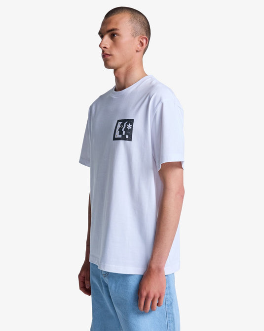 RVCA Men's Face To Face Short Sleeve T-Shirt White EVYZT00339-WHT