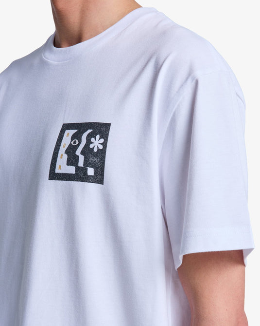RVCA Men's Face To Face Short Sleeve T-Shirt White EVYZT00339-WHT