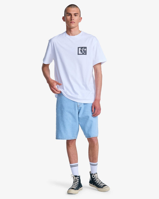 RVCA Men's Face To Face Short Sleeve T-Shirt White EVYZT00339-WHT