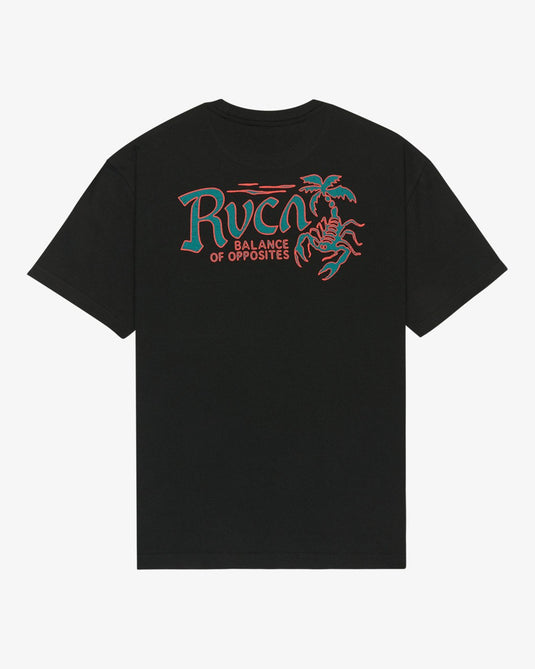 RVCA Men's Stingbay Pocket Short Sleeve T-Shirt Black EVYZT00342-BLK