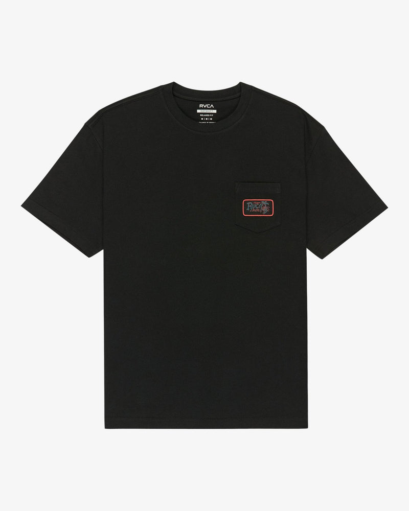 Load image into Gallery viewer, RVCA Men's Stingbay Pocket Short Sleeve T-Shirt Black EVYZT00342-BLK

