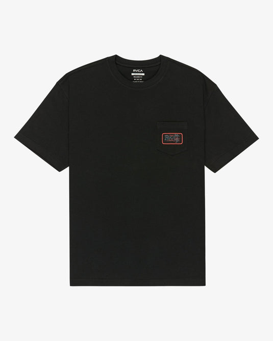 RVCA Men's Stingbay Pocket Short Sleeve T-Shirt Black EVYZT00342-BLK
