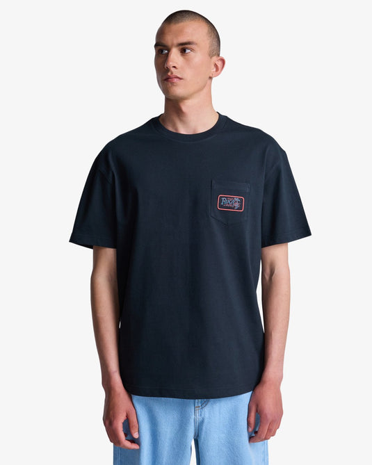 RVCA Men's Stingbay Pocket Short Sleeve T-Shirt Black EVYZT00342-BLK