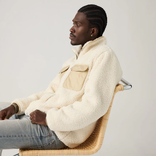 Levi's Men's Campo Sherpa Jacket Fleece Oatmeal - Beige 007SH0002