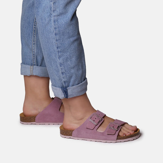 Nou Women's Cosimo Leather Cork Sandal Twilllight Mauve NOU264439-4162