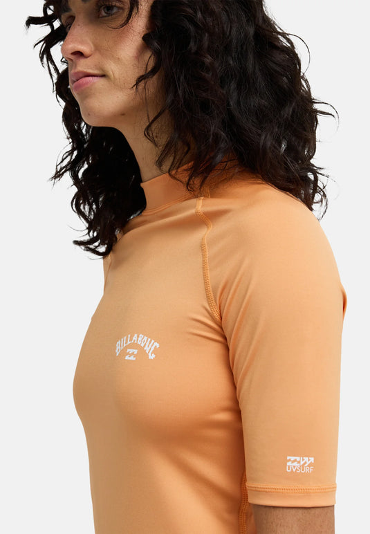 Billabong Women's Tropical Surf Short Sleeve Lycra Sunset Orange EBJWR0341-NJP0