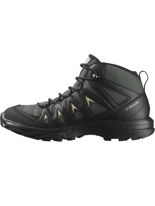Salomon Men's X Braze Mid Gore-Tex Trail Shoes Urban Chic/Black/Slate Green L474305