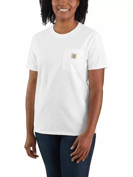 Carhartt Women's Loose Fit Heavyweight Pocket T-Shirt White 103067-100
