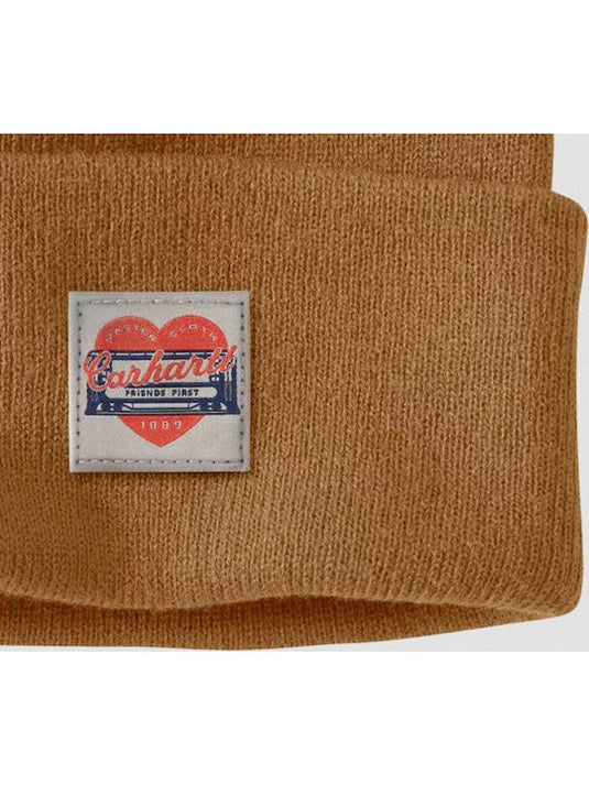 Carhartt Unisex Heart Patch Cap Beanie Brown 107409-BRN