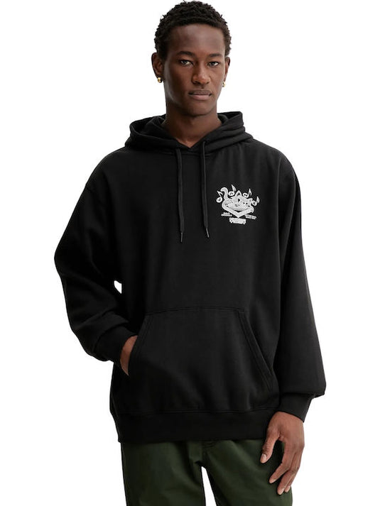 Vans Men's Scratched Record Hoodie Black VN000PA9BLK
