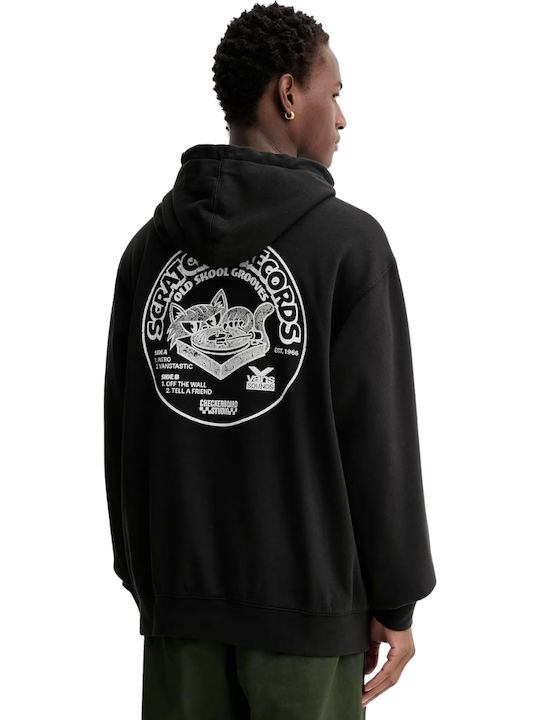 Load image into Gallery viewer, Vans Men's Scratched Record Hoodie Black VN000PA9BLK
