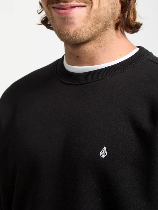 Load image into Gallery viewer, Volcom Men&#39;s Single Stone Crew Sweatshirt Black A4632502-BLK
