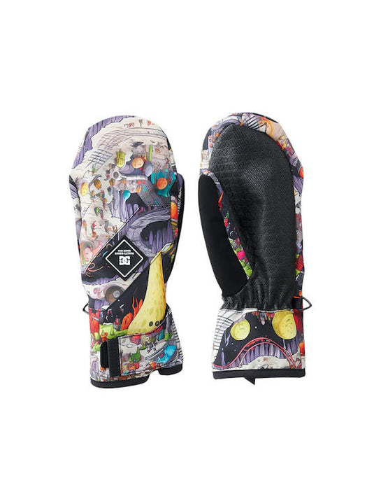 DC Kids' Franchise Snow Mittens Outer World Black ADBHN03006-KTA4