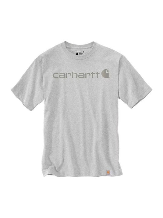 Carhartt Men's Dearborn Relaxed Logo T-Shirt Heather Gray/Gray 103361-EC5