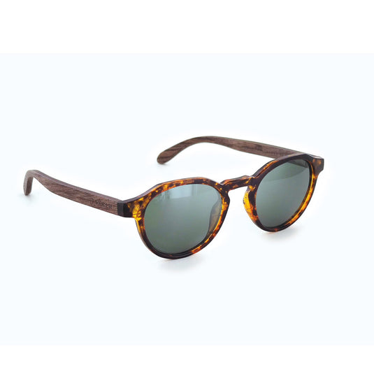Moken Unisex Green Wood Sunglasses Scales/Green MKNJ14-TORT-WD-GRN