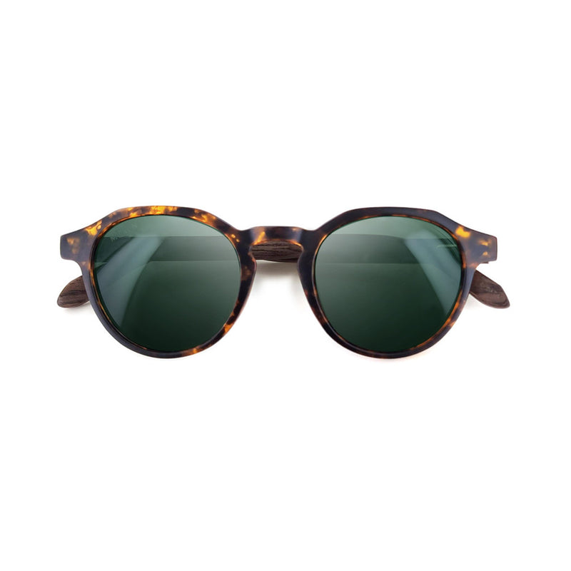 Load image into Gallery viewer, Moken Unisex Green Wood Sunglasses Scales/Green MKNJ14-TORT-WD-GRN
