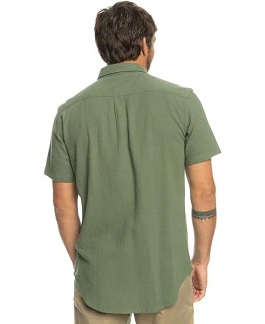 Quiksilver Men's Time Box Modern Fit Shirt Green EQYWT04558-GPH0