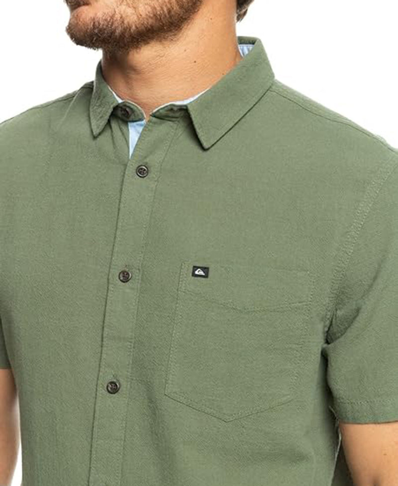Load image into Gallery viewer, Quiksilver Men&#39;s Time Box Modern Fit Shirt Green EQYWT04558-GPH0
