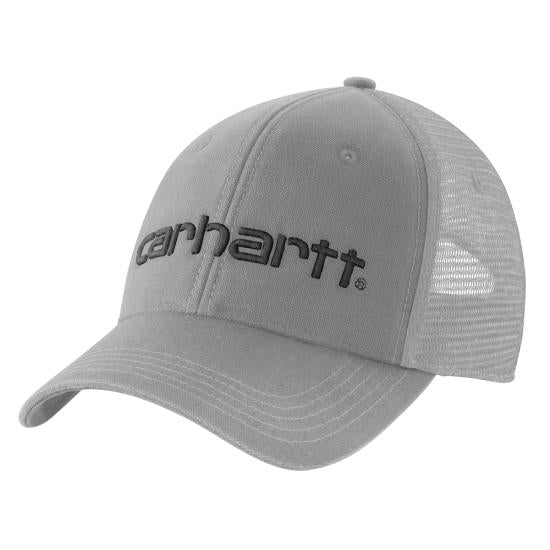 Carhartt Men's Canvas Mesh-Back Logo Cap Asphalt/Black 101195-E58