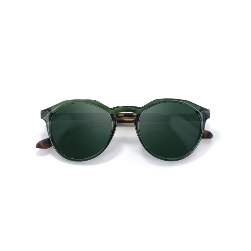 Load image into Gallery viewer, Moken Unisex Leon Grande Sunglasses Khaki/Green MKNH15-KKI-GRN
