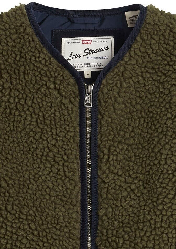 Load image into Gallery viewer, Levi's Men's Seacliff Sherpa Vest Olive Night Green 007S50002

